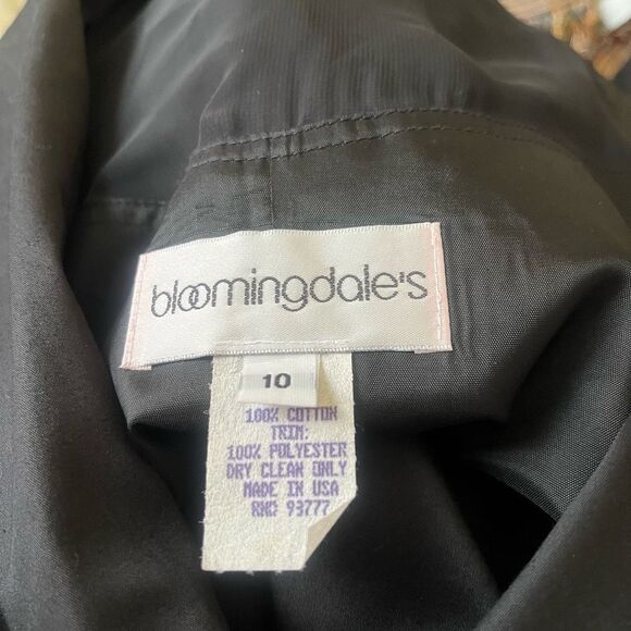 Vintage Bloomingdales Black Double Breasted Blazer Sheer Sleeves Gold Buttons 10 - Picture 5 of 8